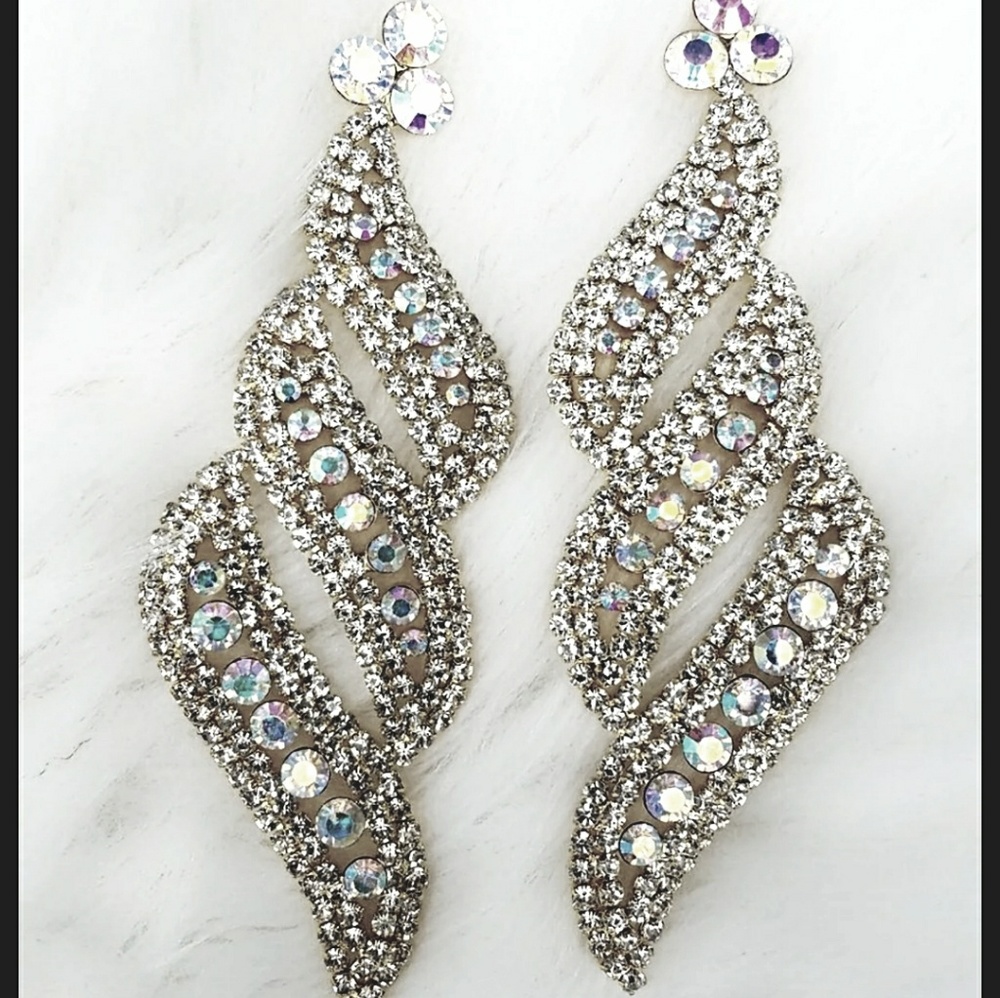 Bollywood swarovski crystal chandelier Earrings